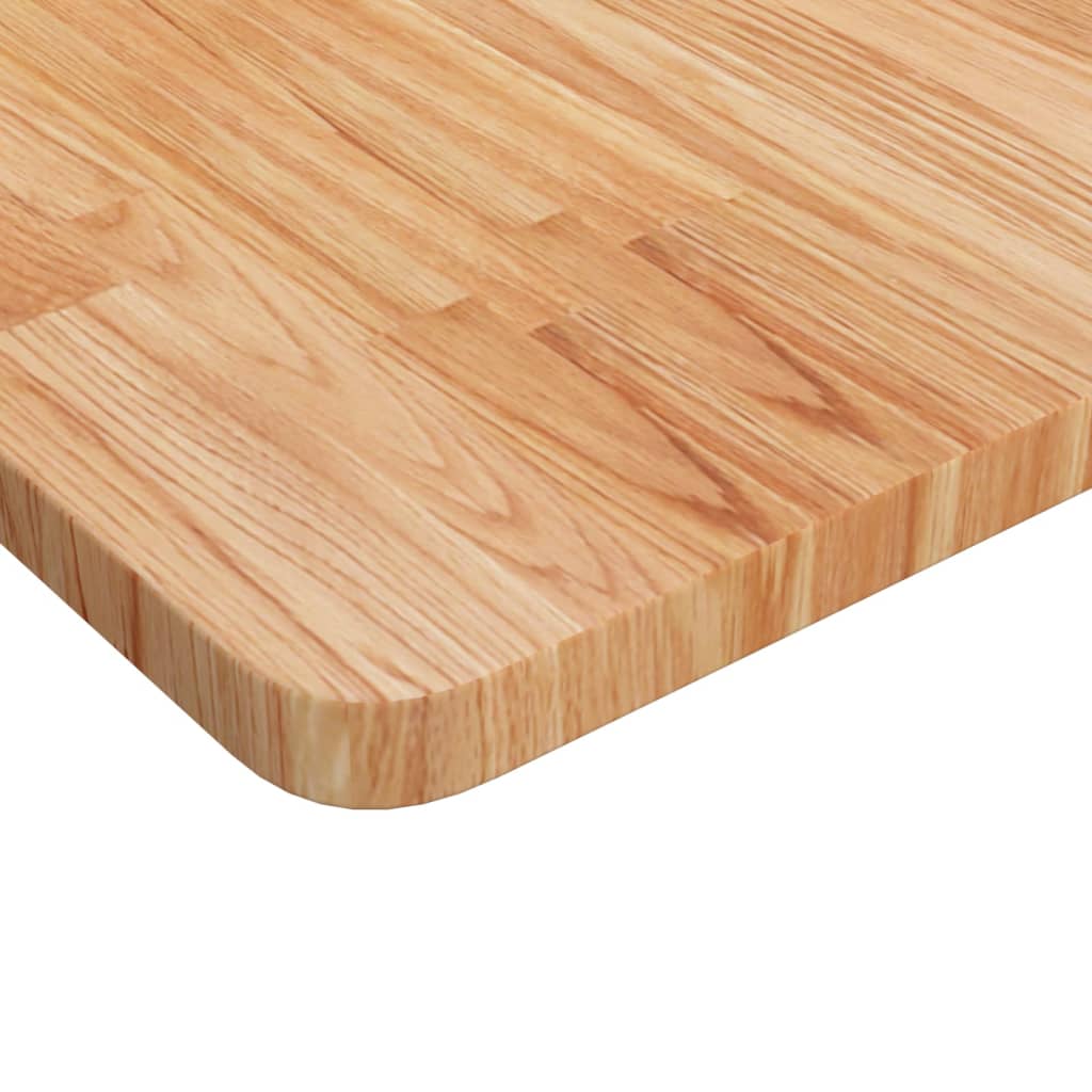 Piano Tavolo Quadrato Marrone Chiaro 90x90x2,5 Rovere Trattato