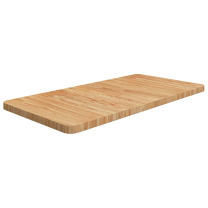 Piano Bagno Marrone Chiaro 80x40x2,5cm Legno Massello Trattato