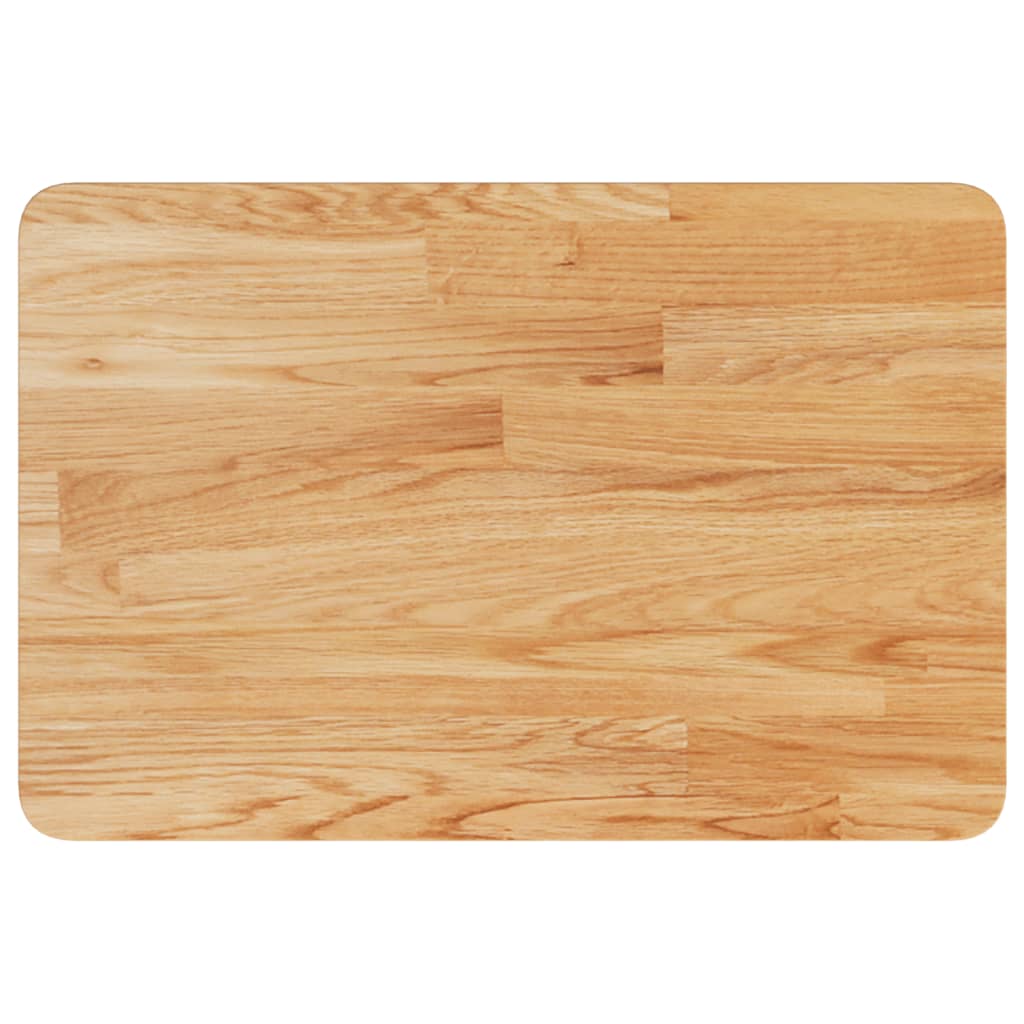 Piano Bagno Marrone Chiaro 60x40x2,5cm Legno Massello Trattato
