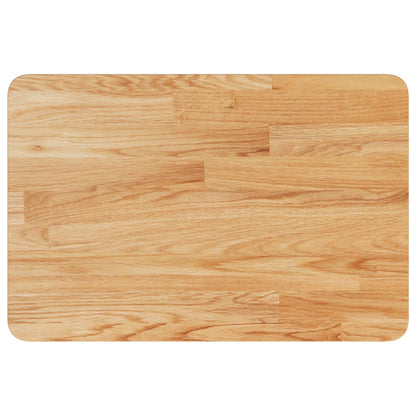 Piano Bagno Marrone Chiaro 60x40x2,5cm Legno Massello Trattato