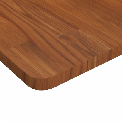 Piano Tavolo Quadrato Marrone Scuro 50x50x2,5cm Rovere Trattato