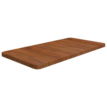 Piano Bagno Marrone Scuro 80x40x2,5cm Legno Massello Trattato