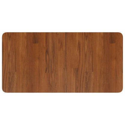 Piano Bagno Marrone Scuro 80x40x2,5cm Legno Massello Trattato