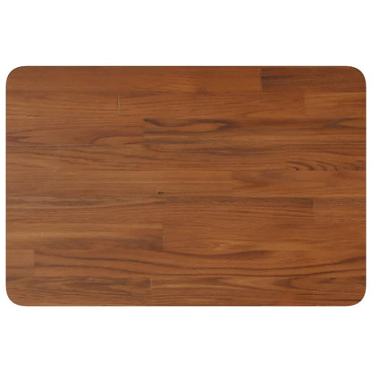 Piano Bagno Marrone Scuro 60x40x2,5cm Legno Massello Trattato
