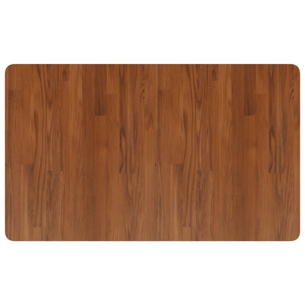 Piano Bagno Marrone Scuro 100x60x2,5cm Legno Massello Trattato