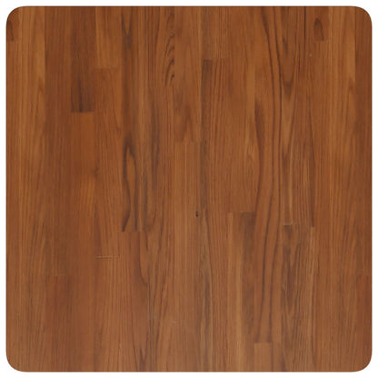 Piano Tavolo Quadrato Marrone Scuro 60x60x4cm Rovere Trattato