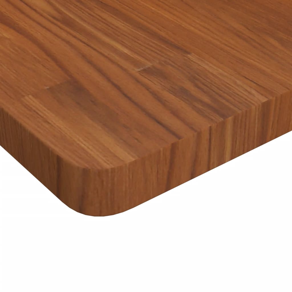 Piano Tavolo Quadrato Marrone Scuro 60x60x4cm Rovere Trattato