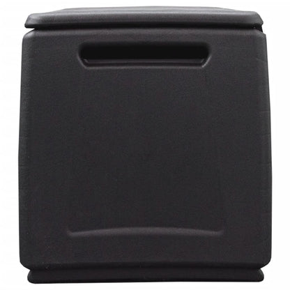 Contenitore da Giardino 54x53x57 cm 130 L Grigio Scuro e Nero