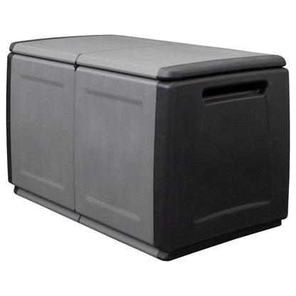 Contenitore da Giardino 96x53x57 230 L Grigio Scuro e Nero