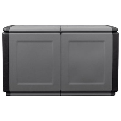 Contenitore da Giardino 96x53x57 230 L Grigio Scuro e Nero