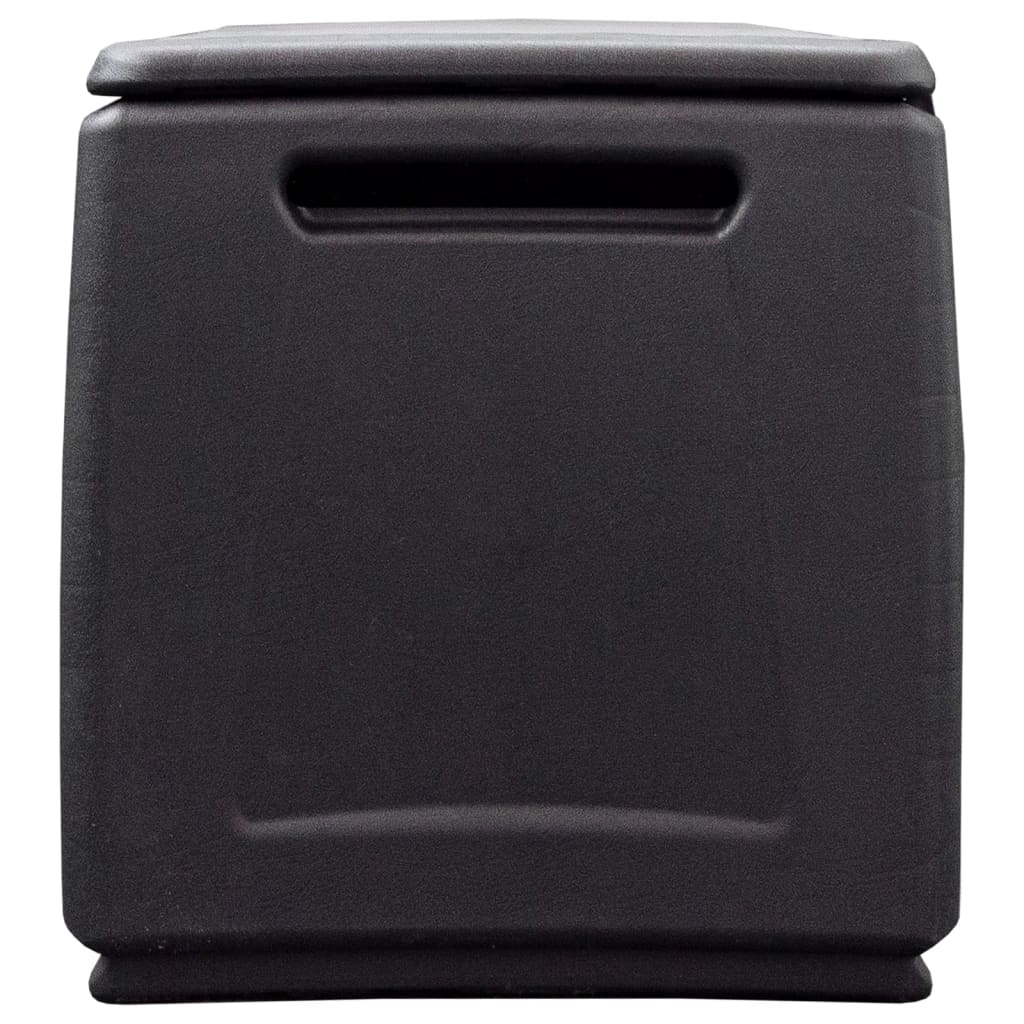 Contenitore da Giardino 138x53x57 cm 330 L Grigio Scuro e Nero