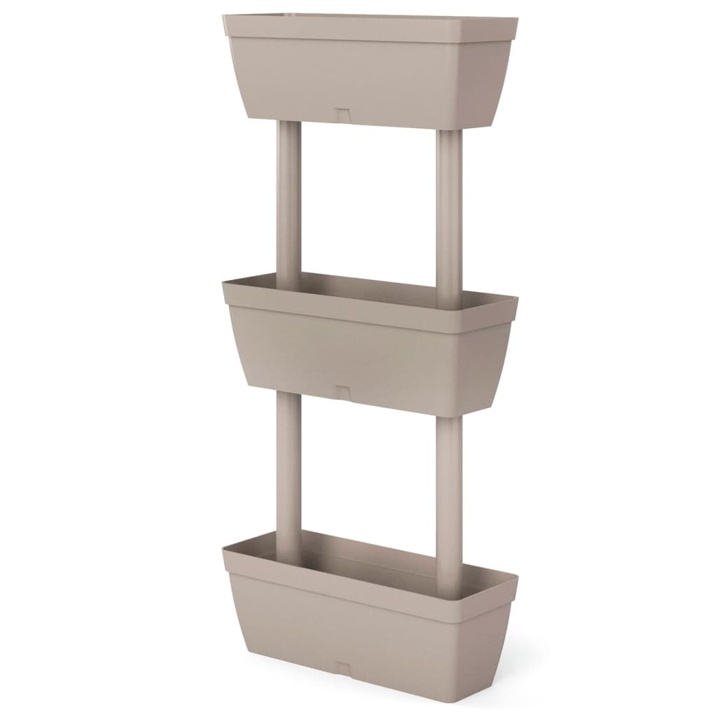 Fioriere da Giardino 3 pz 100 cm Grigio Talpa