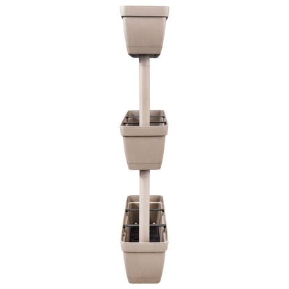 Fioriere da Giardino 3 pz 100 cm Grigio Talpa