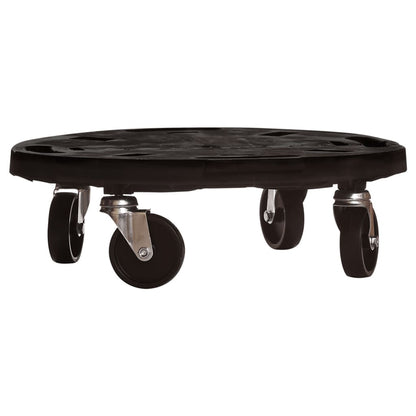 Carrello per Piante con Ruote Diametro 40 cm Nero 275 kg