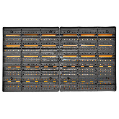 Kit Contenitori 32 pz con Pannelli a Parete Giallo e Nero