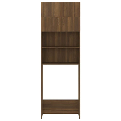 Mobile per Lavatrice Rovere Marrone 64x25,5x190 cm