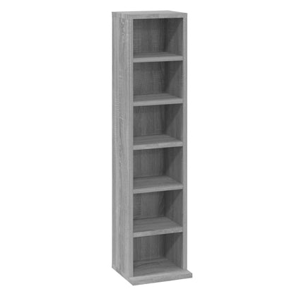Mobile Porta CD Grigio Sonoma 21x20x88 cm in Legno Multistrato