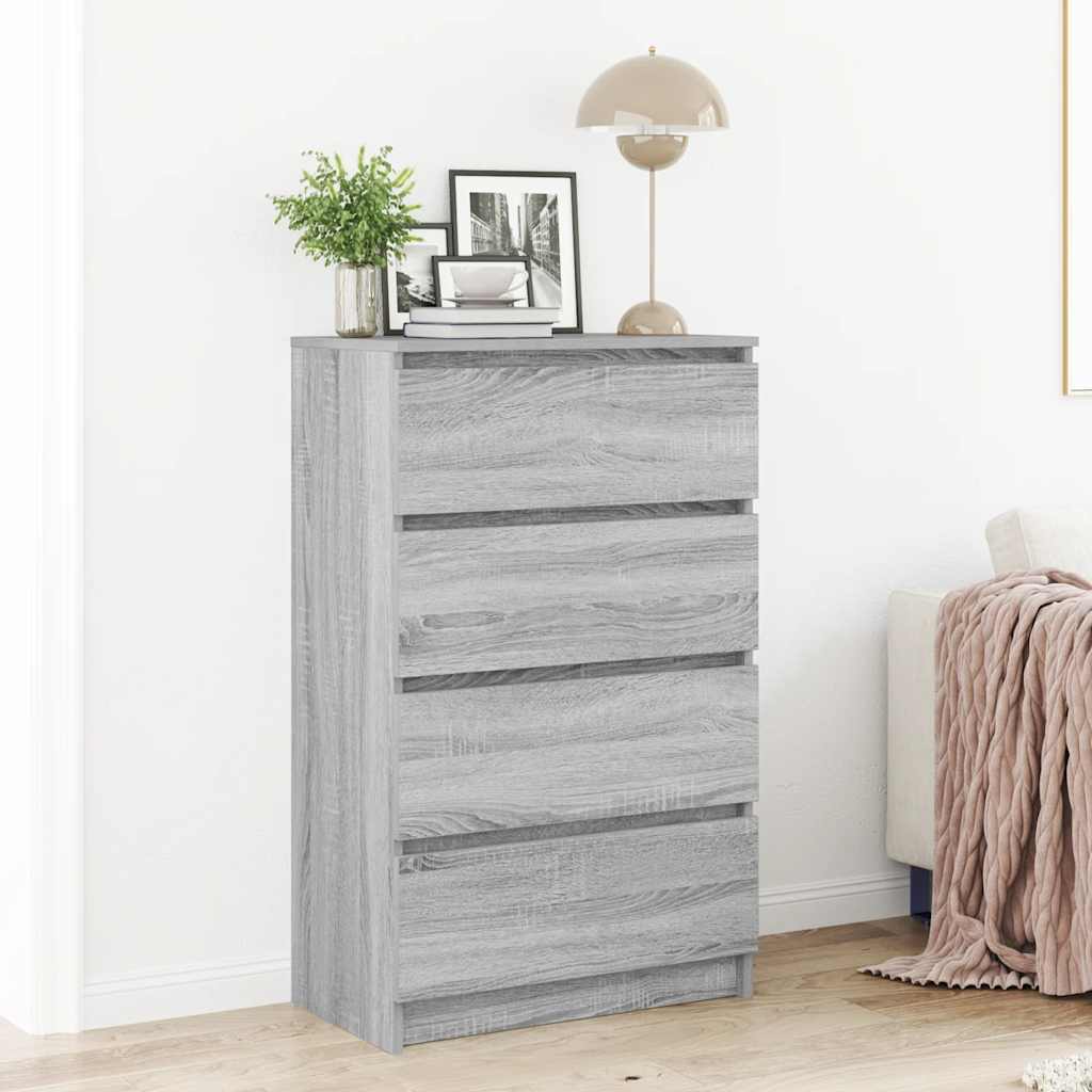 Credenza Grigio Sonoma 60x35x98,5 cm in Legno Multistrato