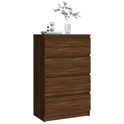 Credenza Rovere Marrone 60x35x98,5 cm in Legno Multistrato