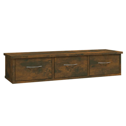 Mobile a Parete Rovere Fumo 88x26x18,5 cm in Legno Multistrato