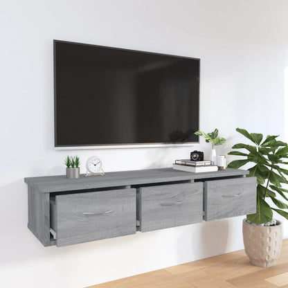 Mobile a Muro Grigio Sonoma 88x26x18,5 cm in Legno Multistrato