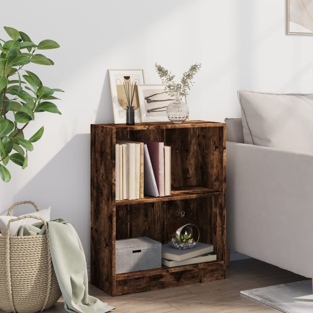 Libreria Rovere Fumo 60x24x76 cm in Legno Multistrato