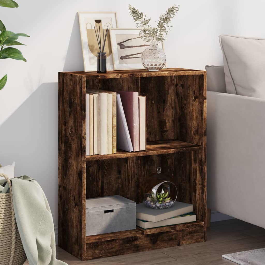 Libreria Rovere Fumo 60x24x76 cm in Legno Multistrato