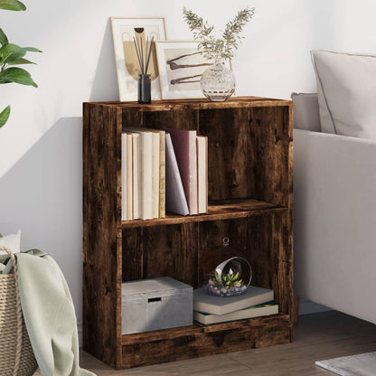 Libreria Rovere Fumo 60x24x76 cm in Legno Multistrato