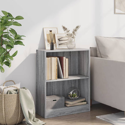 Libreria Grigio Sonoma 60x24x76 cm in Legno Multistrato