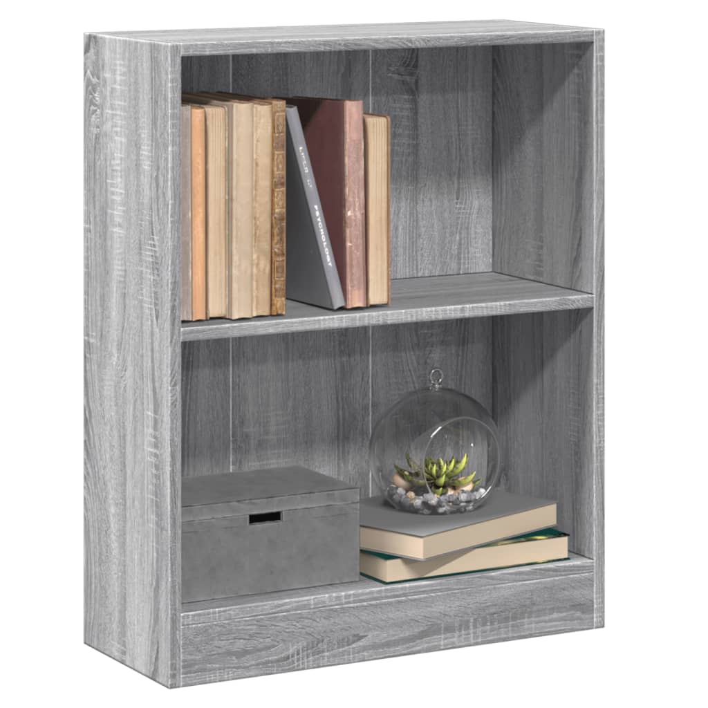 Libreria Grigio Sonoma 60x24x76 cm in Legno Multistrato