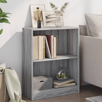 Libreria Grigio Sonoma 60x24x76 cm in Legno Multistrato