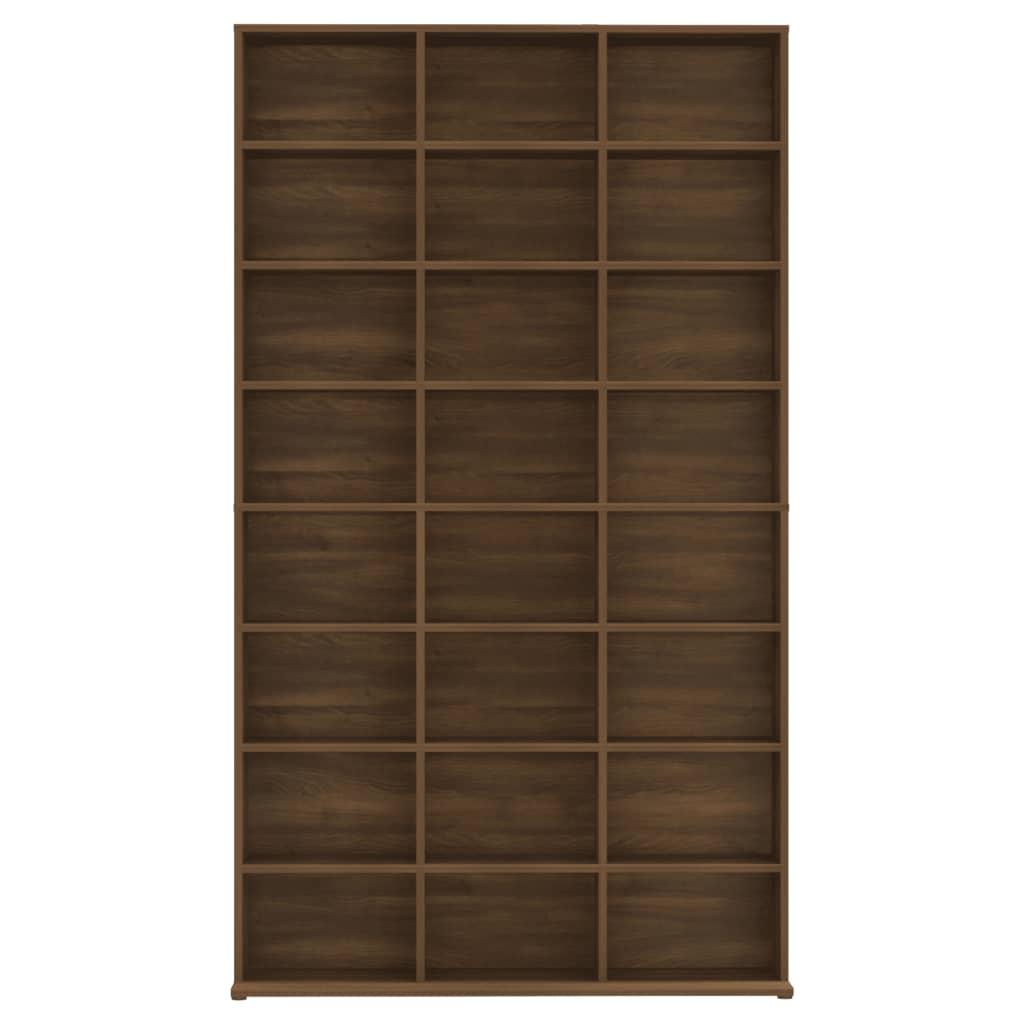 Mobile Porta CD Rovere Marrone 102x23x177,5cm Legno Multistrato