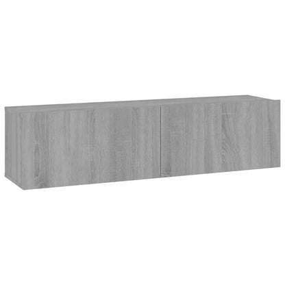 Mobile Muro TV Grigio Sonoma 120x30x30cm Legno Ingegnerizzato