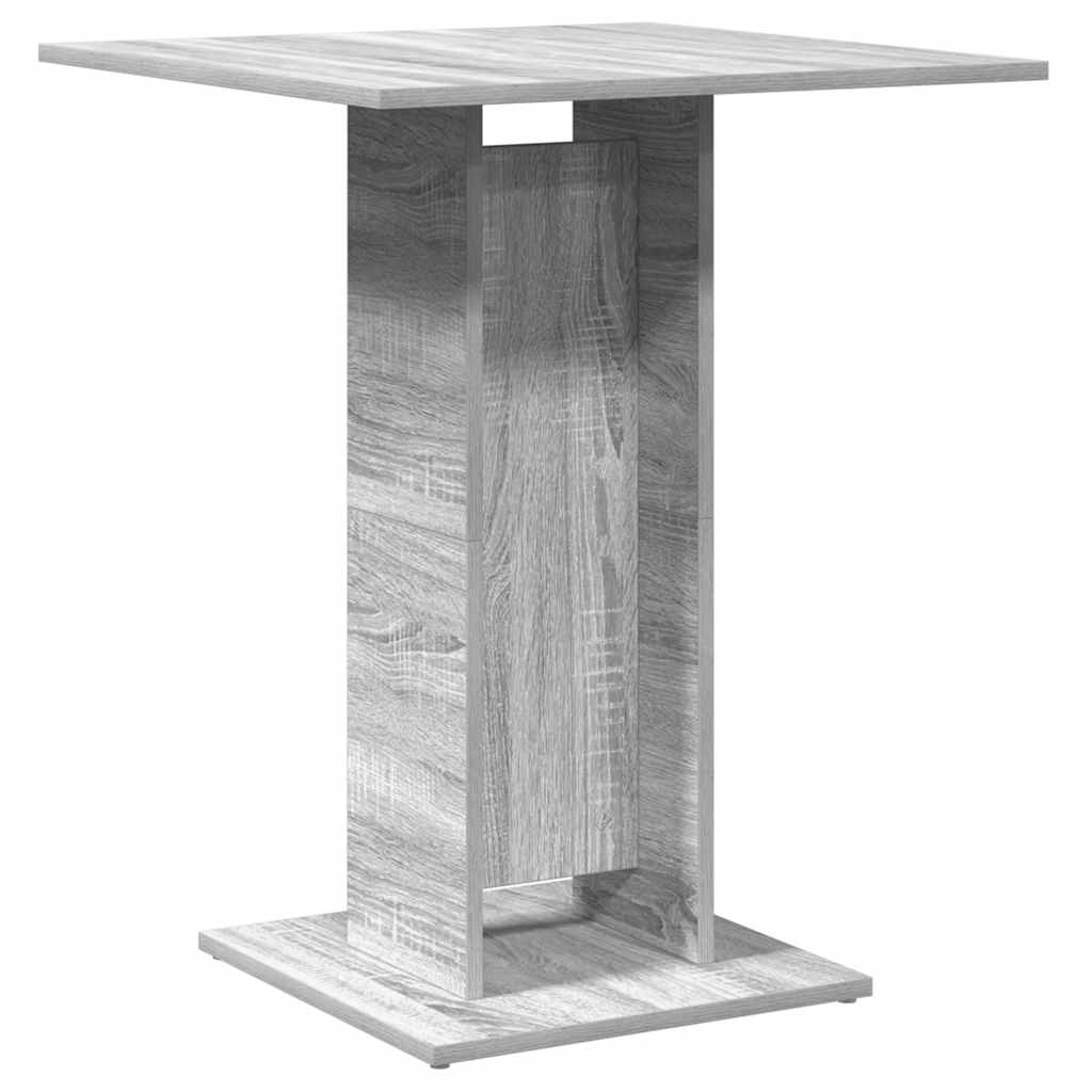 Tavolo da Bistrot Grigio Sonoma 60x60x75 cm Legno Multistrato