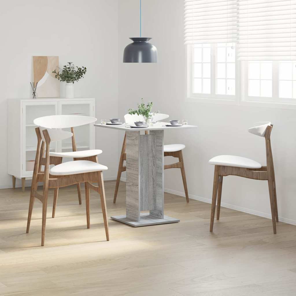 Tavolo da Bistrot Grigio Sonoma 60x60x75 cm Legno Multistrato