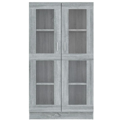 Mobile Vetrina Grigio Sonoma 82,5x30,5x150 cm Legno Multistrato