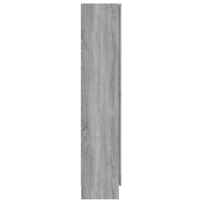 Mobile Vetrina Grigio Sonoma 82,5x30,5x150 cm Legno Multistrato
