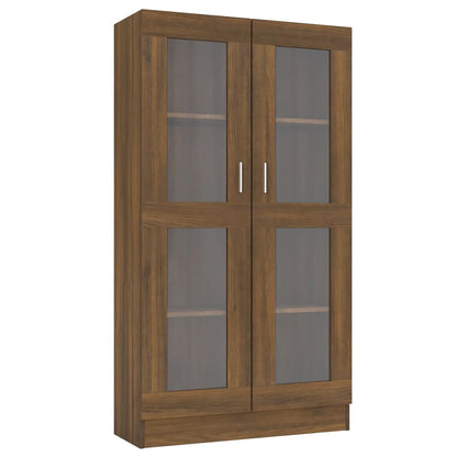 Mobile Vetrina Rovere Marrone 82,5x30,5x150cm Legno Multistrato