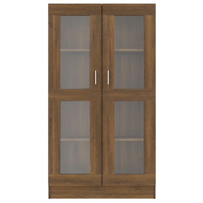 Mobile Vetrina Rovere Marrone 82,5x30,5x150cm Legno Multistrato