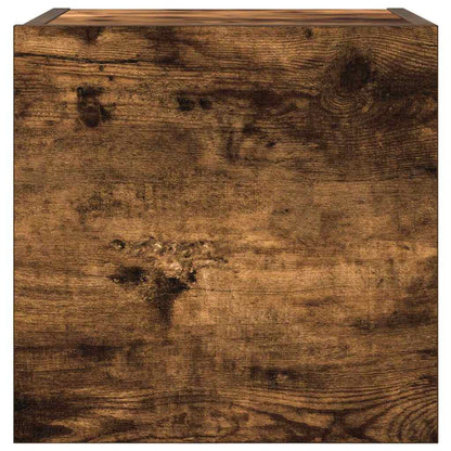 Armadietto TV Montato a Parete Rovere Fumo 30,5x30x30 cm