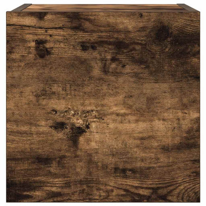 Armadietti TV Montati a Parete 4pz Rovere Fumo 30,5x30x30 cm