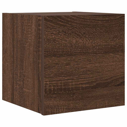 Armadietto TV Montato a Parete Rovere Marrone 30,5x30x30 cm