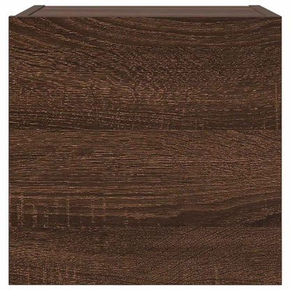 Armadietto TV Montato a Parete Rovere Marrone 30,5x30x30 cm