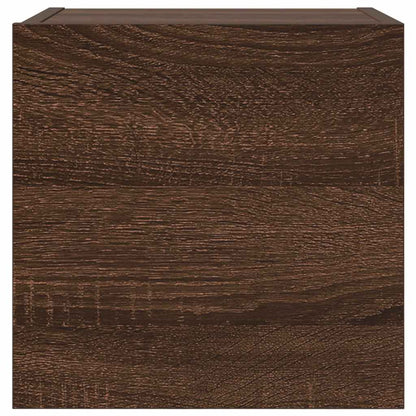 Armadietti TV Montati a Parete 4pz Rovere Marrone 30,5x30x30 cm