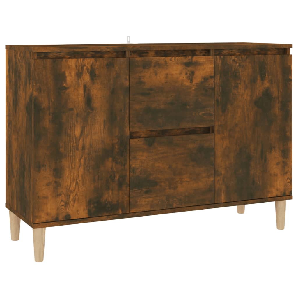 Credenza Rovere Fumo 101x35x70 cm in Legno Multistrato