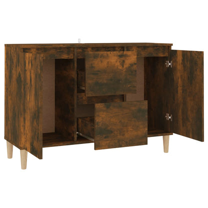 Credenza Rovere Fumo 101x35x70 cm in Legno Multistrato