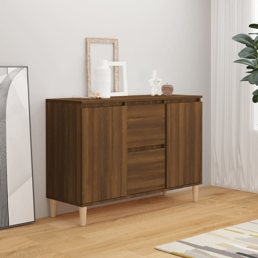Credenza Rovere Marrone 101x35x70 cm in Legno Ingegnerizzato