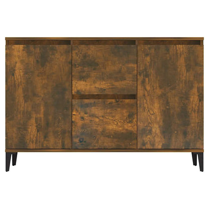 Credenza Rovere Fumo 102x35x70 cm in Legno Multistrato