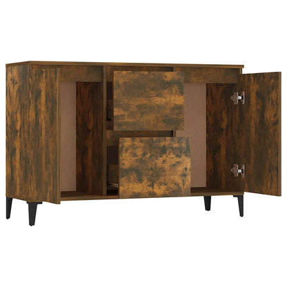 Credenza Rovere Fumo 102x35x70 cm in Legno Multistrato