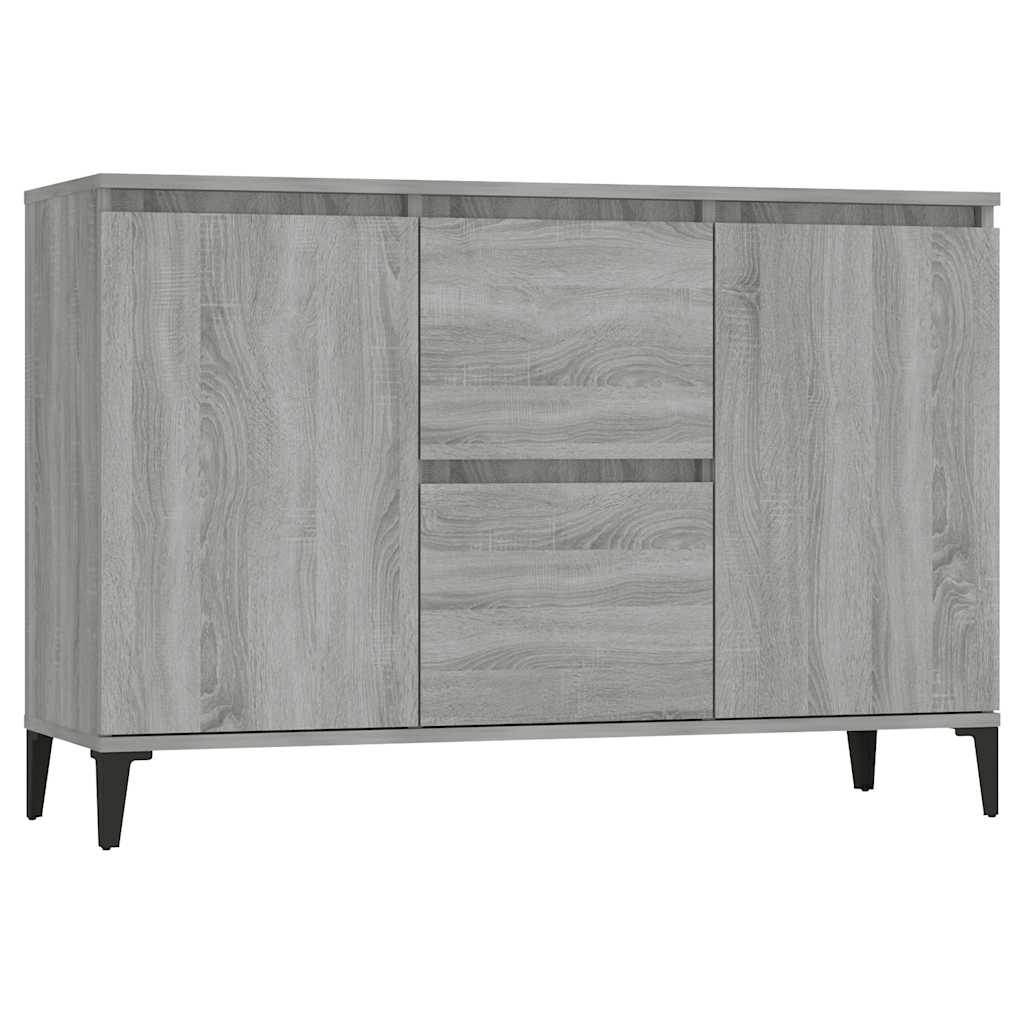 Credenza Grigio Sonoma 102x35x70 cm in Legno Multistrato